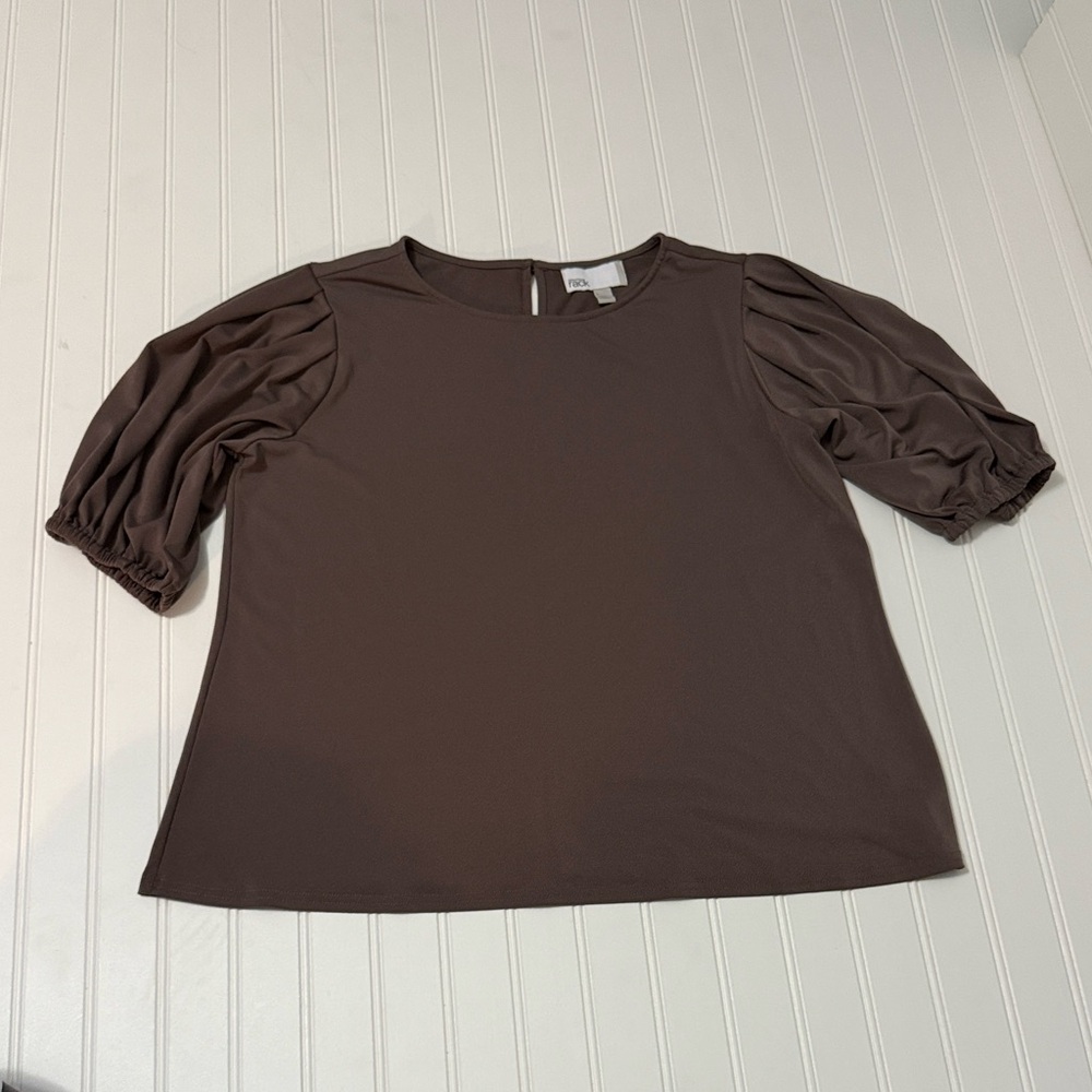 Nordstrom Rack Brown Women's Blouse Size Large